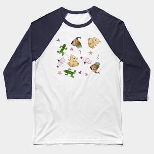 Final Fantasy Mascot Watercolour Baseball T-Shirt